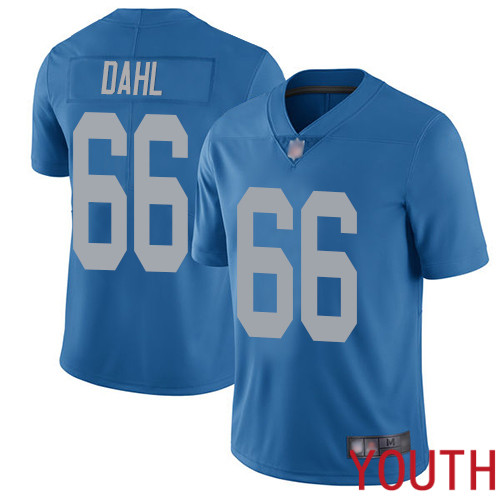 Detroit Lions Limited Blue Youth Joe Dahl Alternate Jersey NFL Football #66 Vapor Untouchable->youth nfl jersey->Youth Jersey